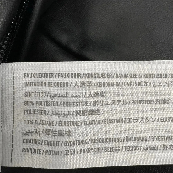 Abercrombie & Fitch Vegan Leather High Waisted Flared Split Hem Pants Black M - Picture 10 of 11